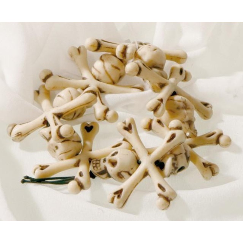 Skull bones valentine bracelet