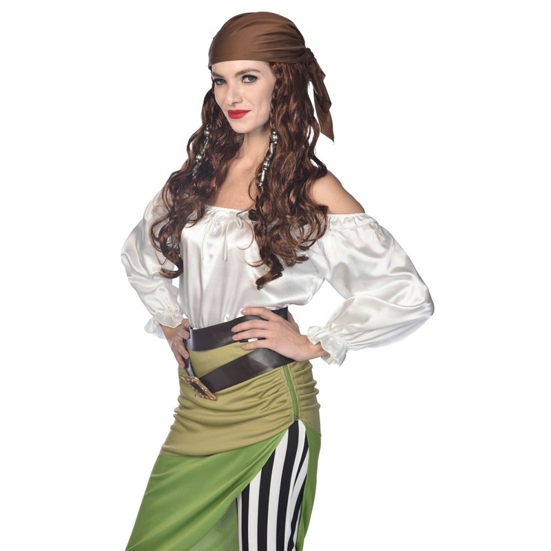 Stylish pirate wig with bandana
