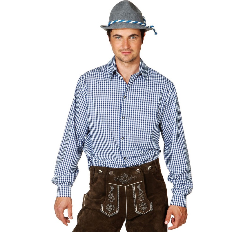Blue and white traditional shirt Hansi 46-48