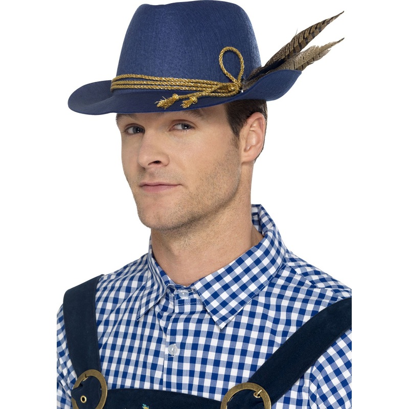 Blue traditional Bavarian hat