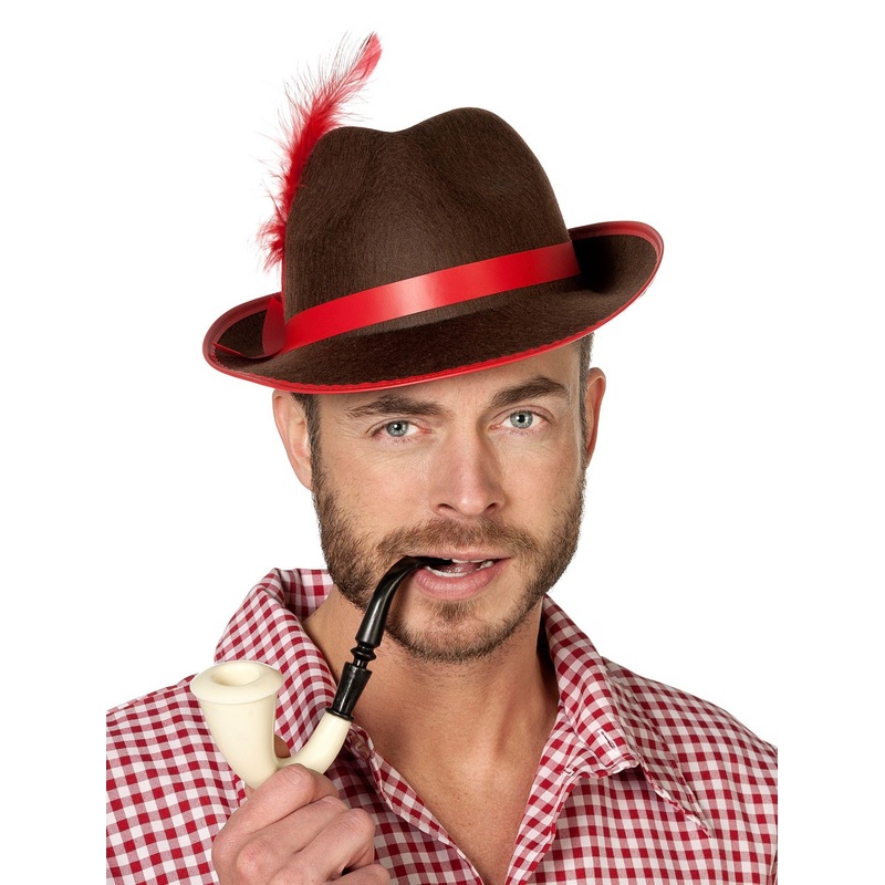 Brown-red traditional hat Toni