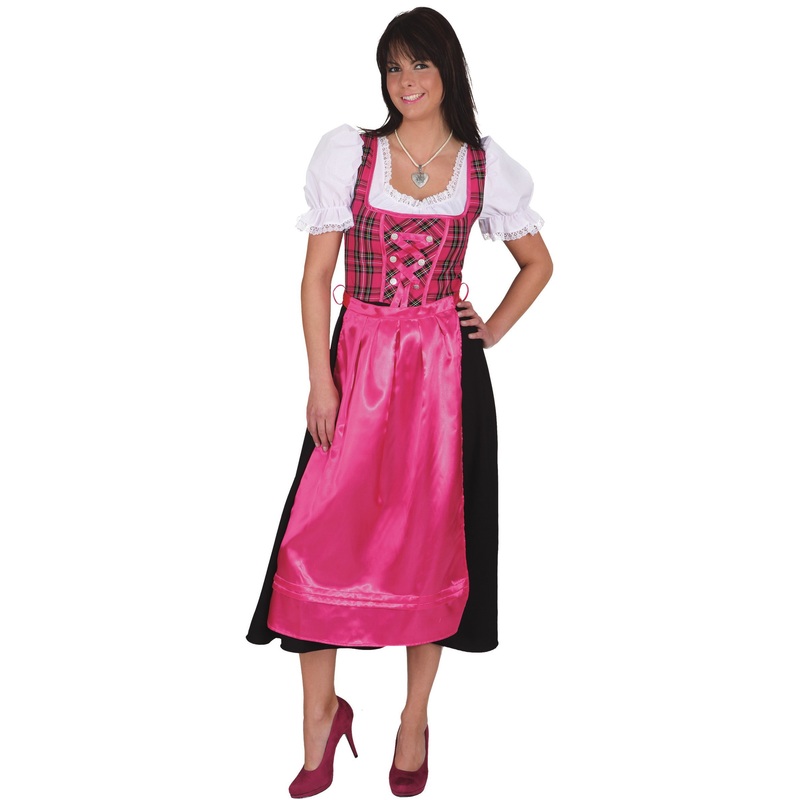 Dirndl costume Freja in pink-black 36