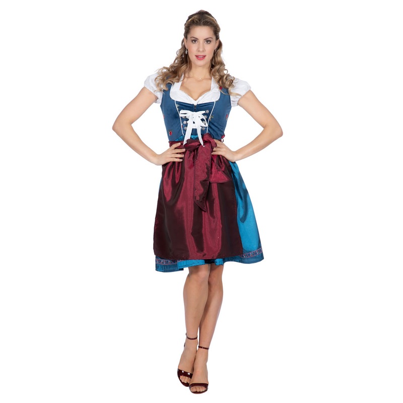 Dirndl Tina for women blue-red 36