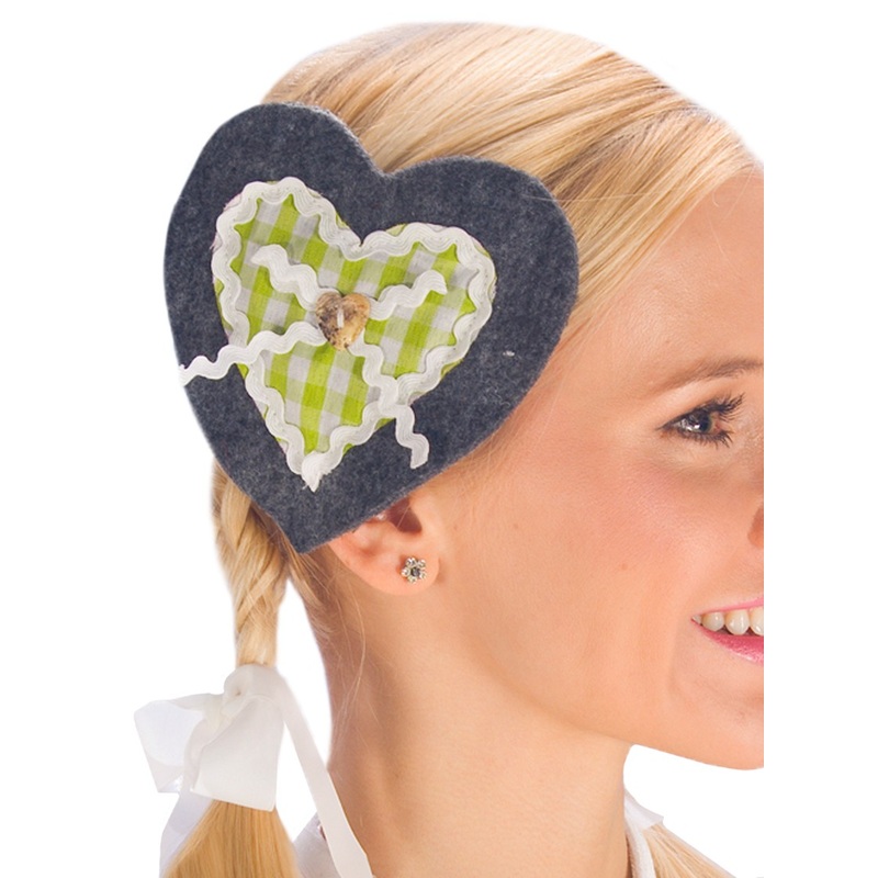Heart-shaped traditional hair clip