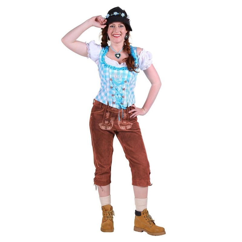 Light brown Bavarian lederhosen Maite 36