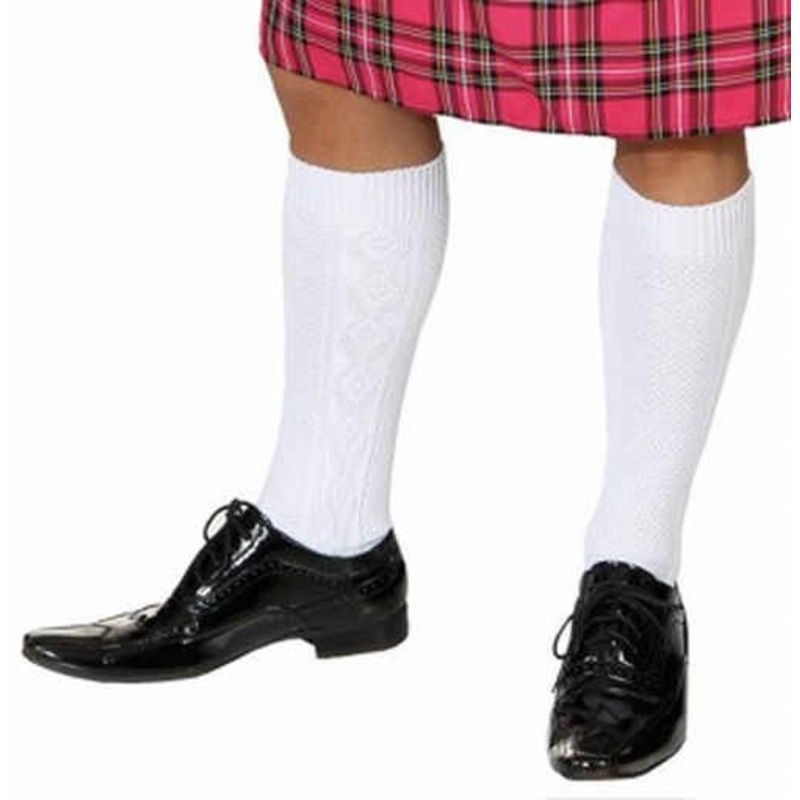 Men's knee socks white 41-42