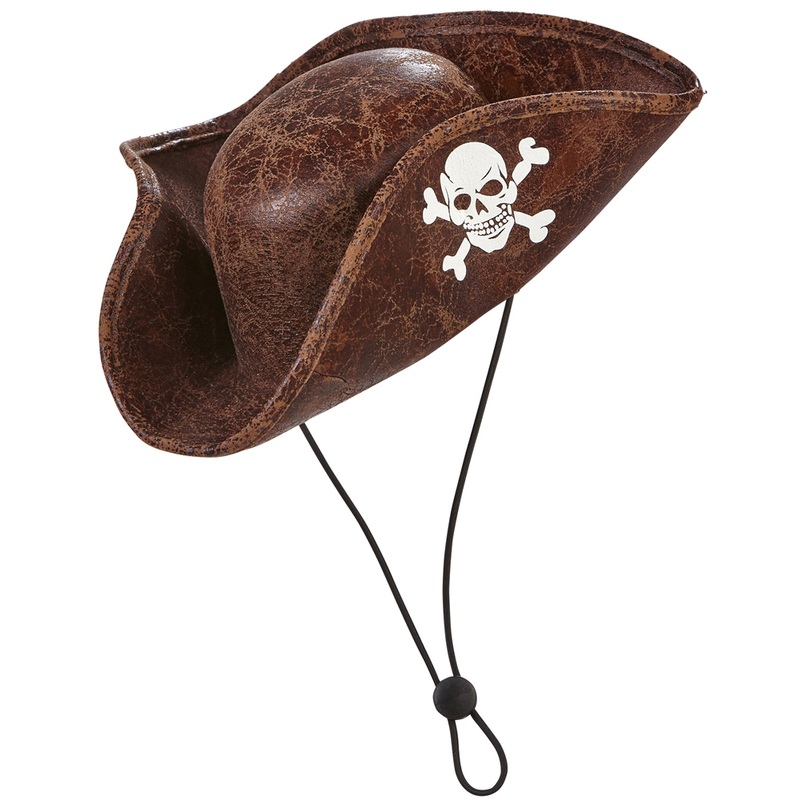 Mini pirate hat for women brown