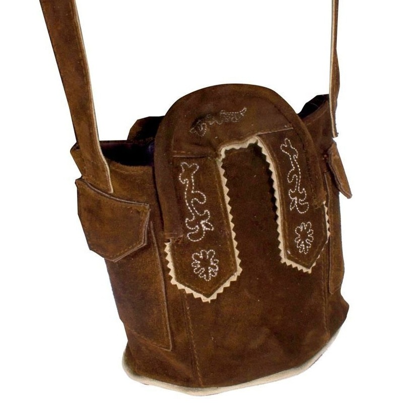 Traditional costume leather bag Schorschi in brown