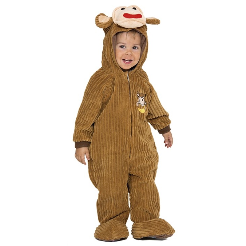Baby monkey child costume with hood
