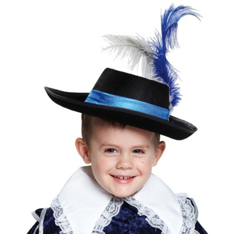 Black musketeer children's guard hat