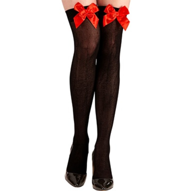Black Over knee Stockings with Bows