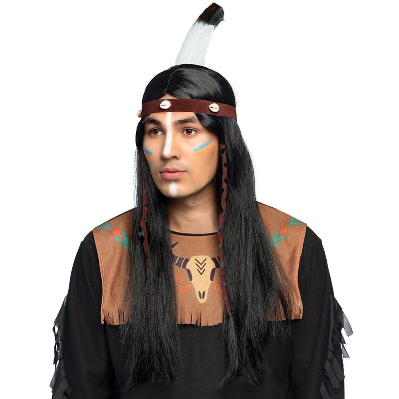 Indian feather headband wig