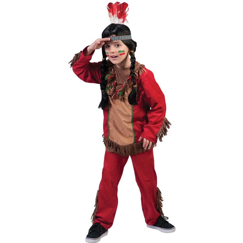 Indian red buffalo child costume 116