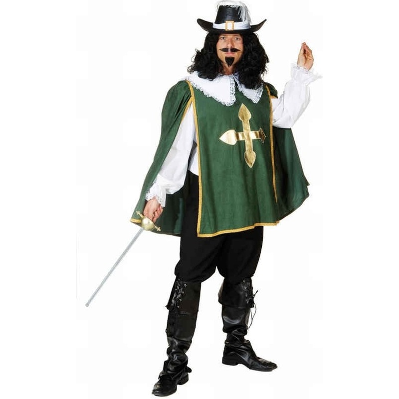 Musketeer mens costume green 50-52