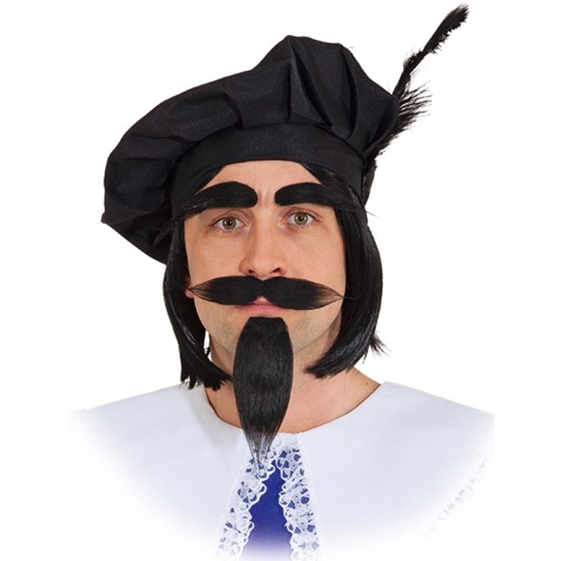 Set of 3 Musketeer Beard Black
