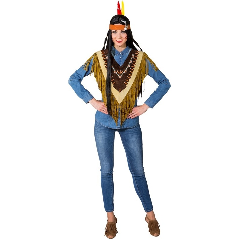 Shania Indian fringed poncho