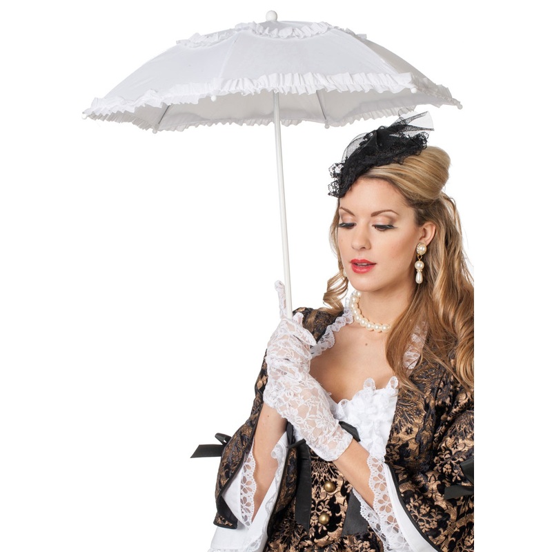 Baroque ladies umbrella white