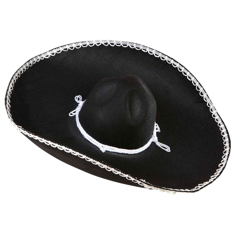Black felt sombrero