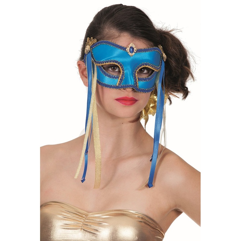 Blue masked ball eye mask Venezia