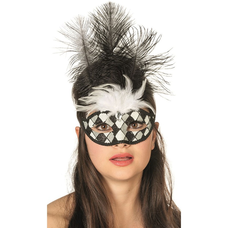 Chess diamonds glitter eye mask