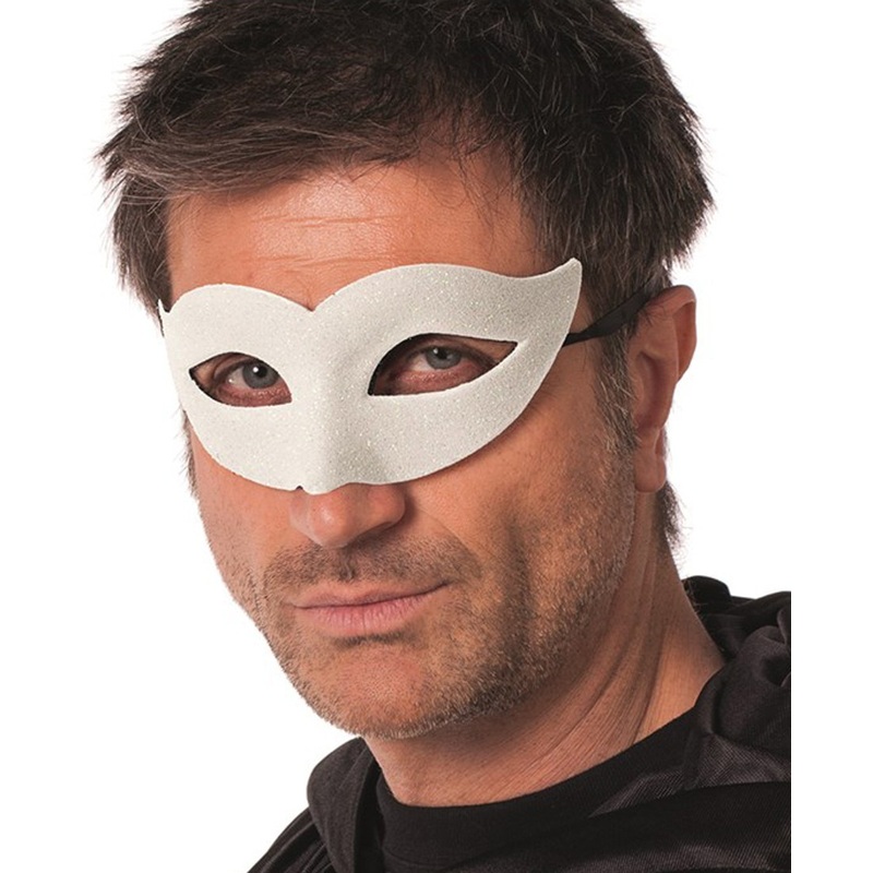 Classic glitter eye mask white
