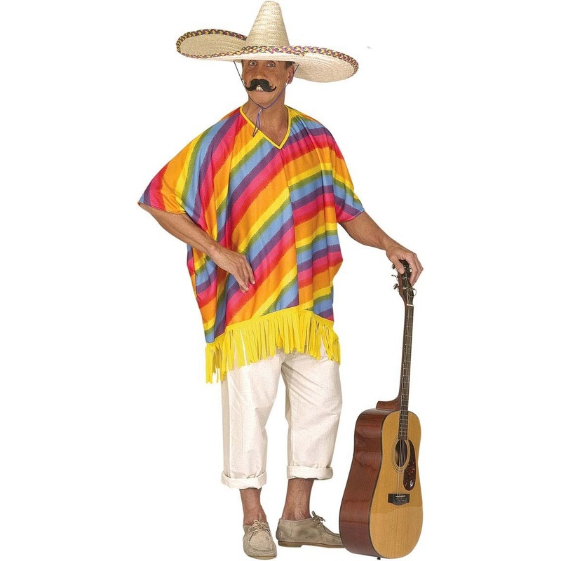 Colorful striped poncho Mexico