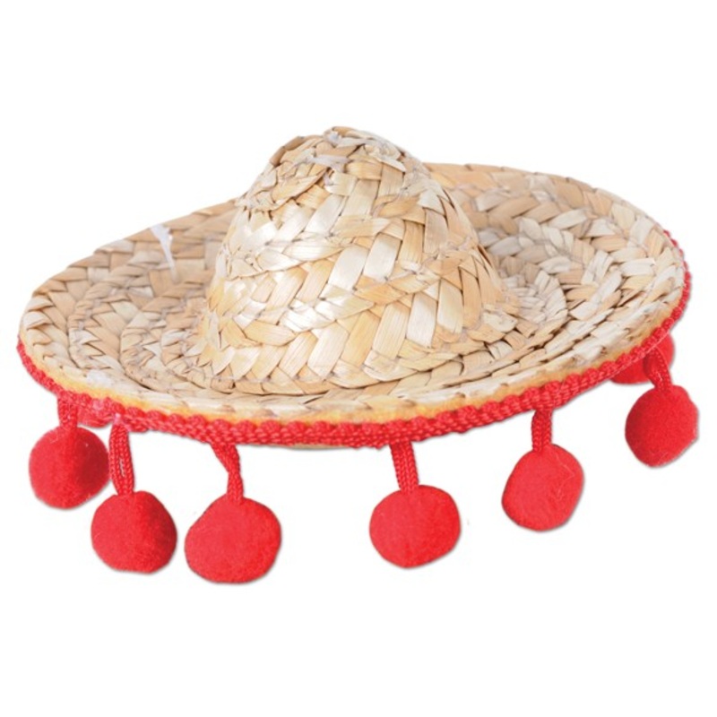 Cute mini sombrero on hair clip 8 x 8cm