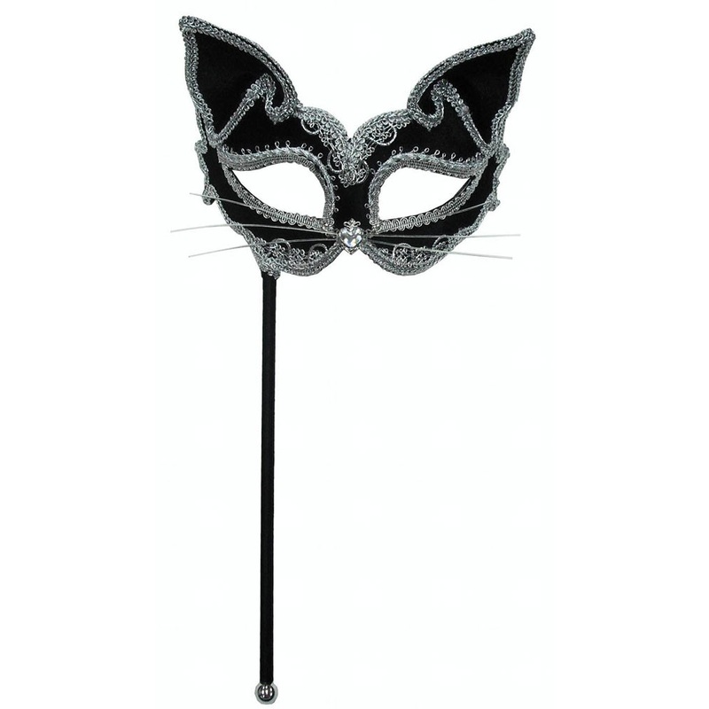 Elegant cat mask on the bar