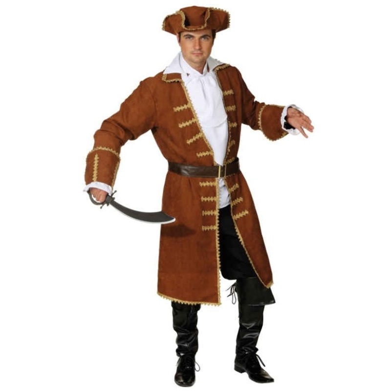 Elegant men's pirate costume brown 50-52