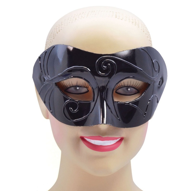 Glossy black eye mask