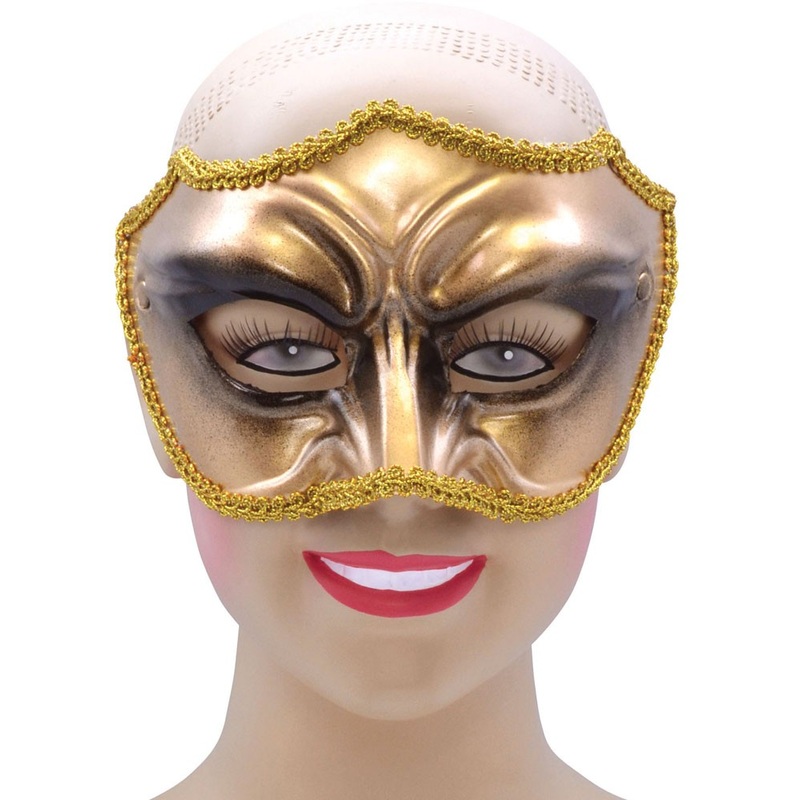 Gold shimmering eye mask