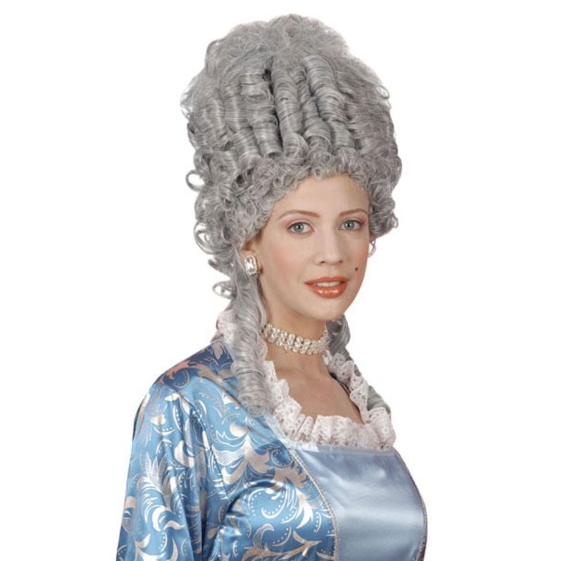 Gray baroque wig for women