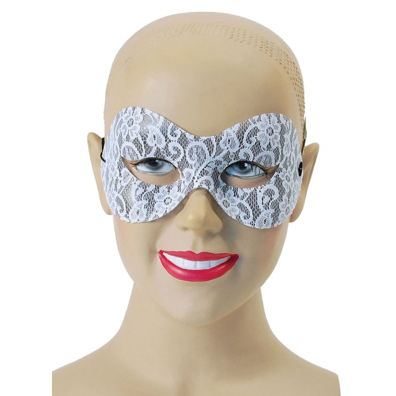 Kayla white lace eye mask