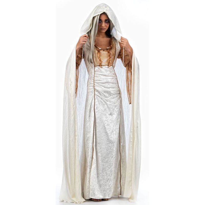 Magical hooded cape in white S