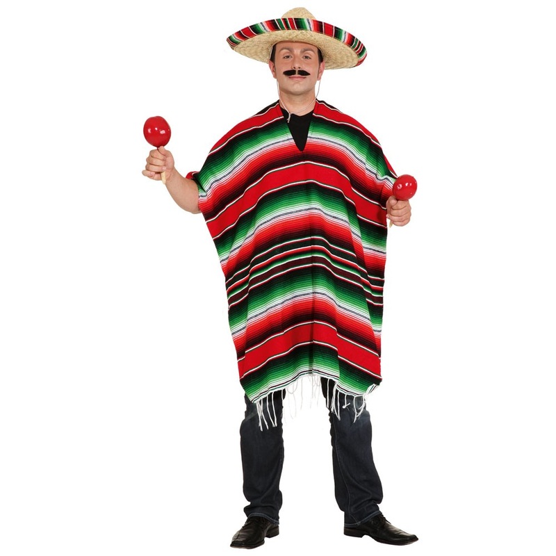 Mexico party poncho for men