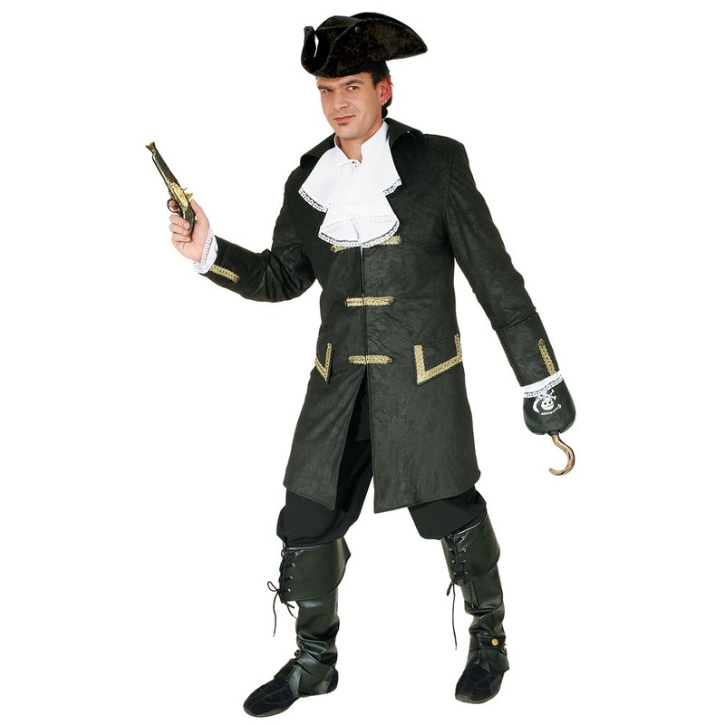 Noble black pirate captain coat 50-52