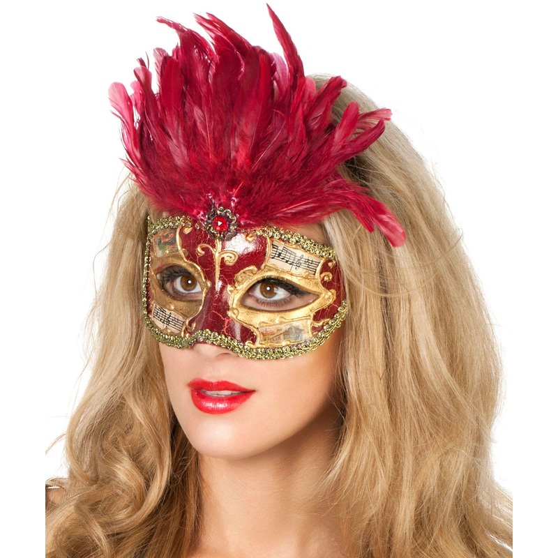Venetian gold mask red