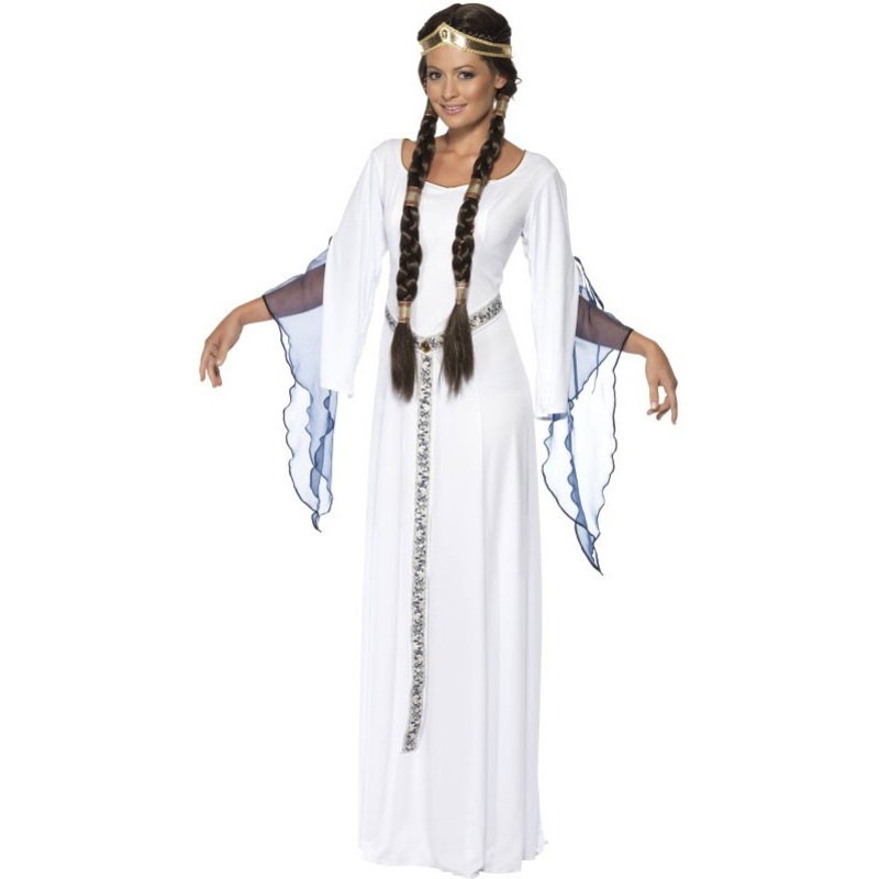 White medieval court ladies costume M
