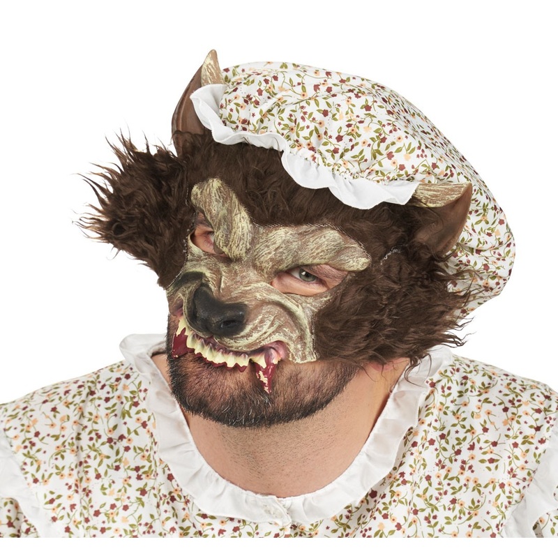 Bad wolf as grandma mask with hood