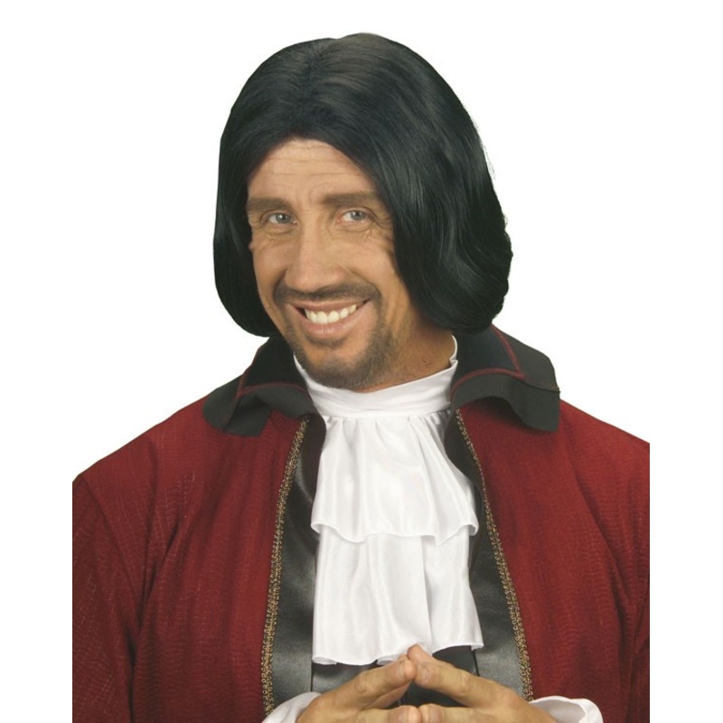 Black field marshal men's wig