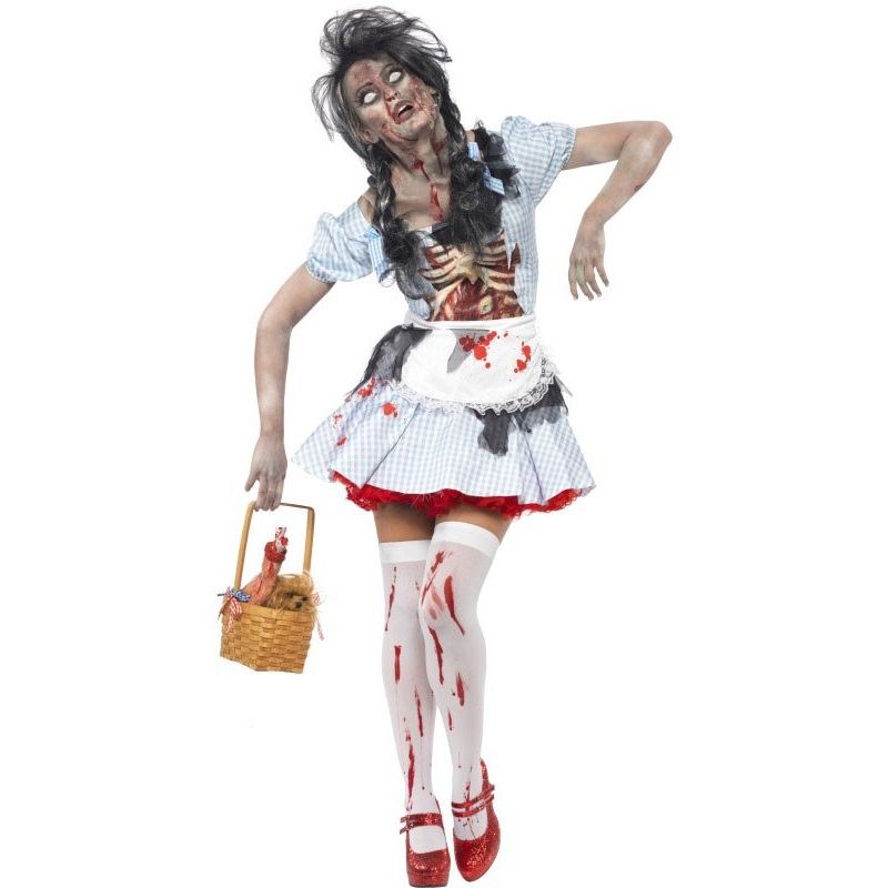 Bloody skull and crossbones horror costume XS