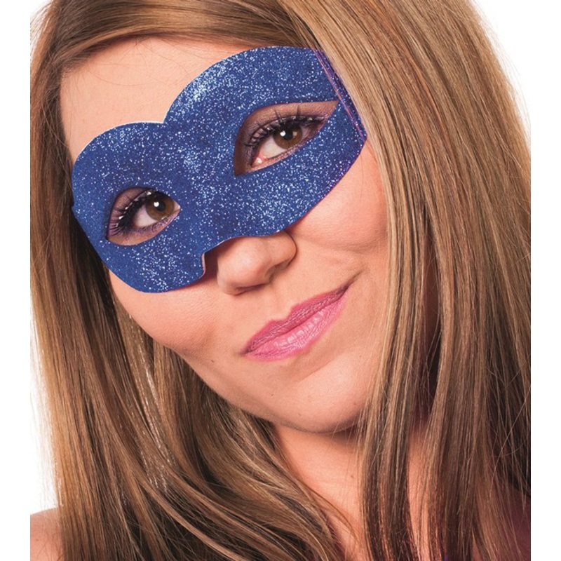 Blue glitter eye mask