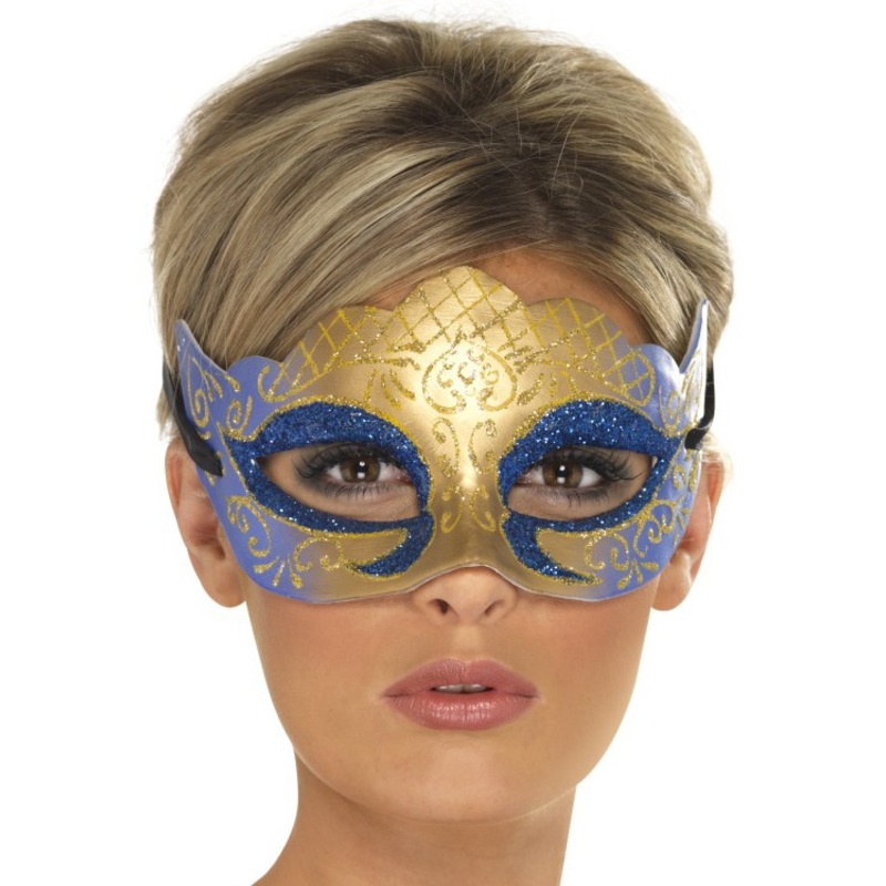 Eye mask Venetian gold blue