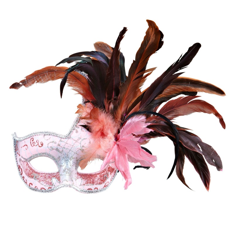 Glamor Venezia eye mask with feather