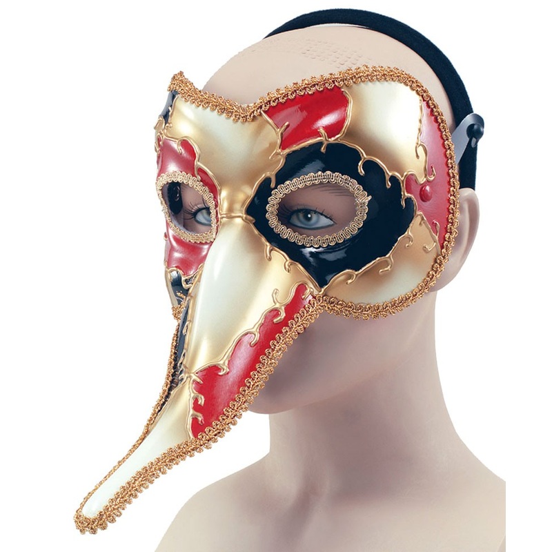 Gold-red beak mask Venezia Antonio