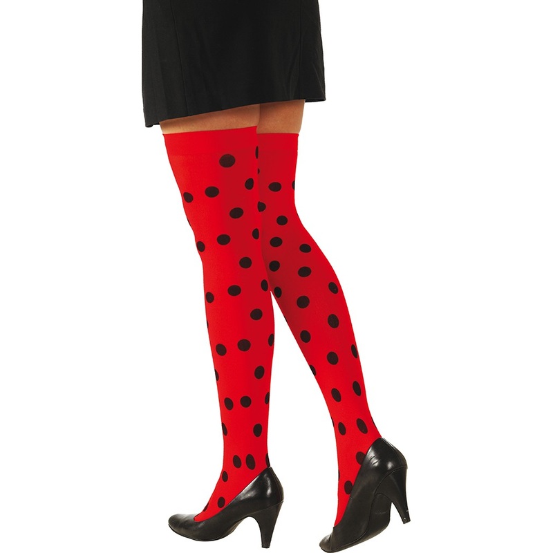 Ladybug dot thigh highs
