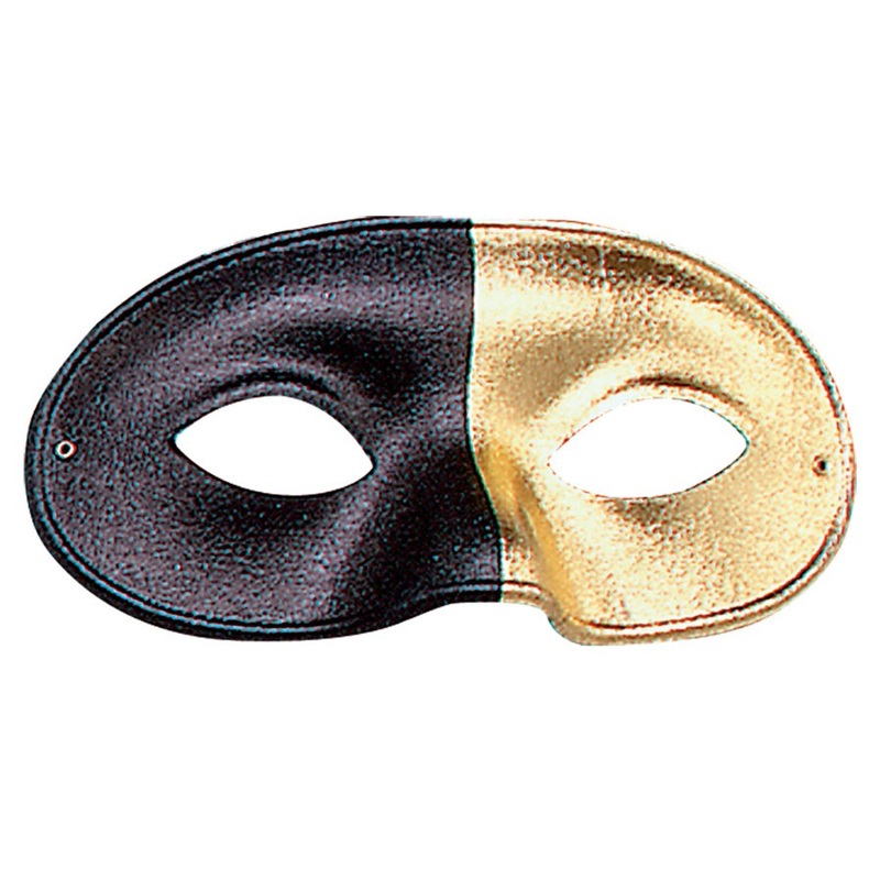 Mysterious black and gold eye mask