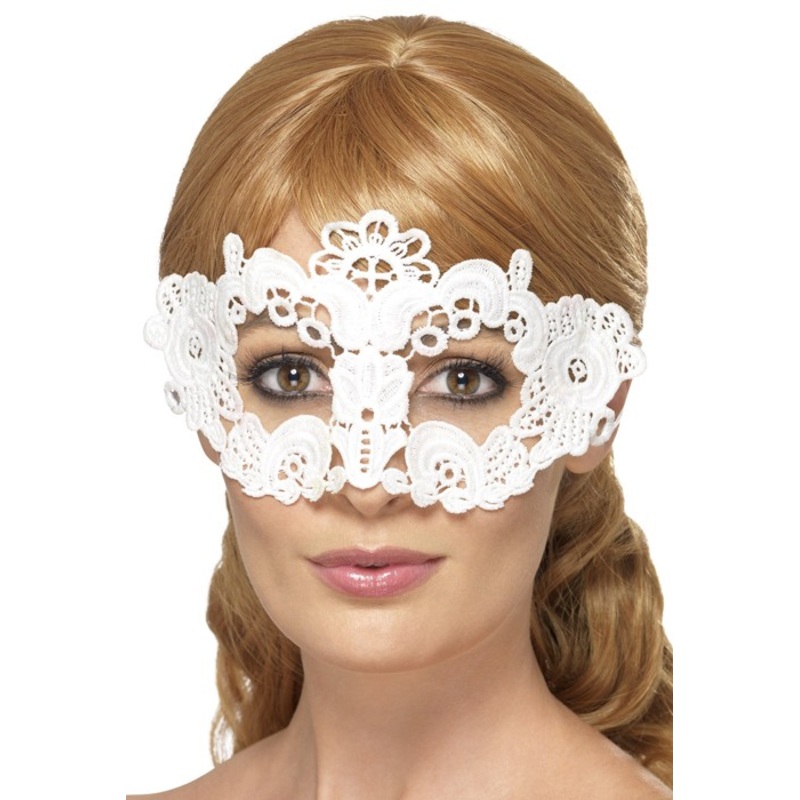 White lace eye mask