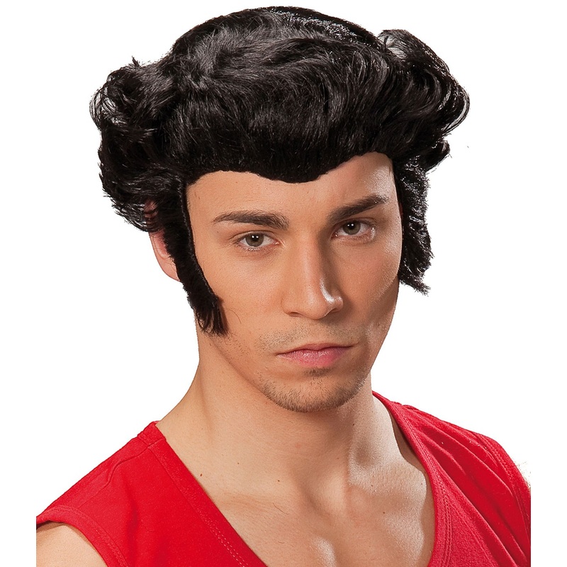 Wolf superhero men's wig