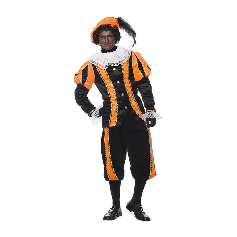 Zwarte Piet men's orange costume 48-50